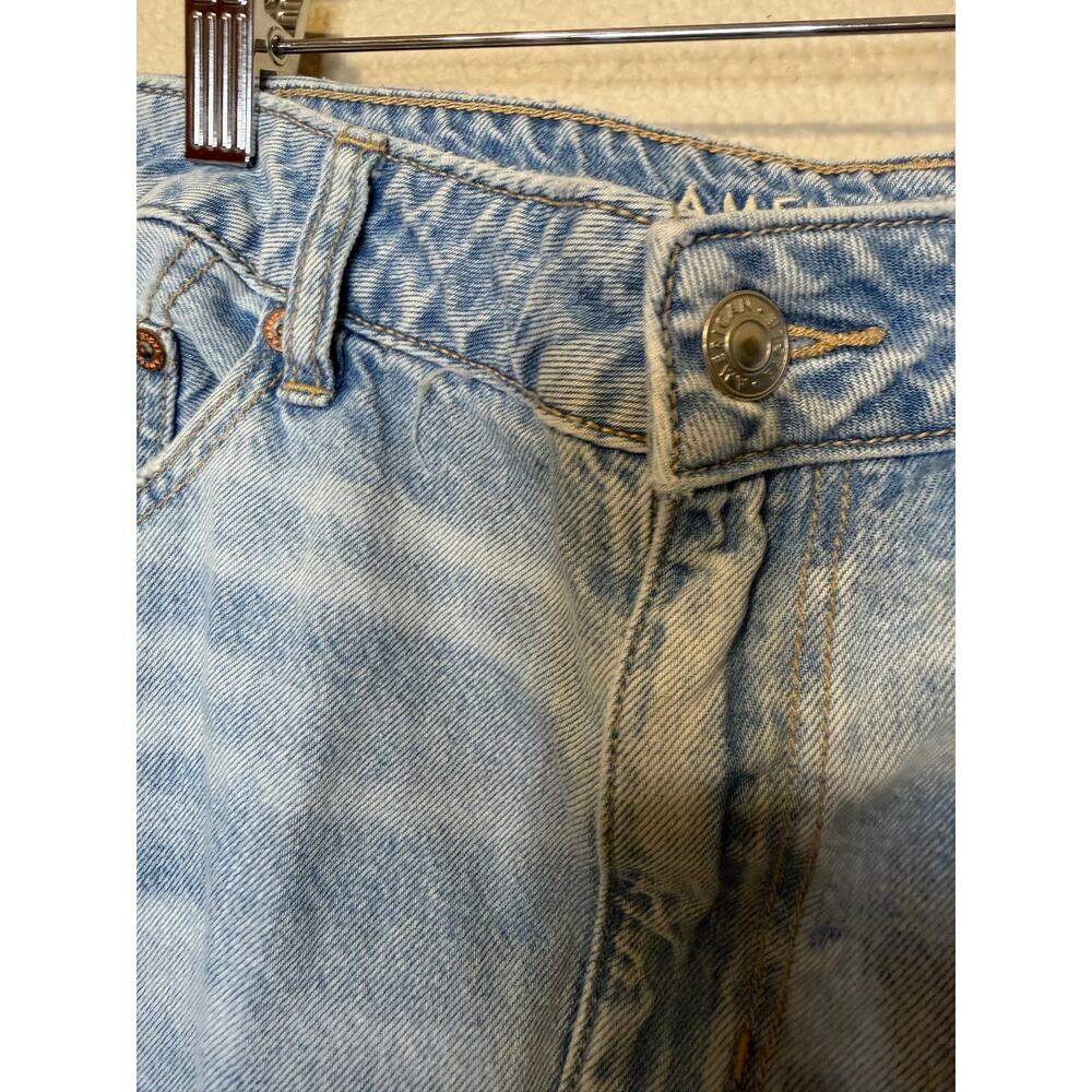 American Eagle Low-Rise Maxi Denim Medium Wash Front Slit Boho Street Skirt 12 - Picture 6 of 14